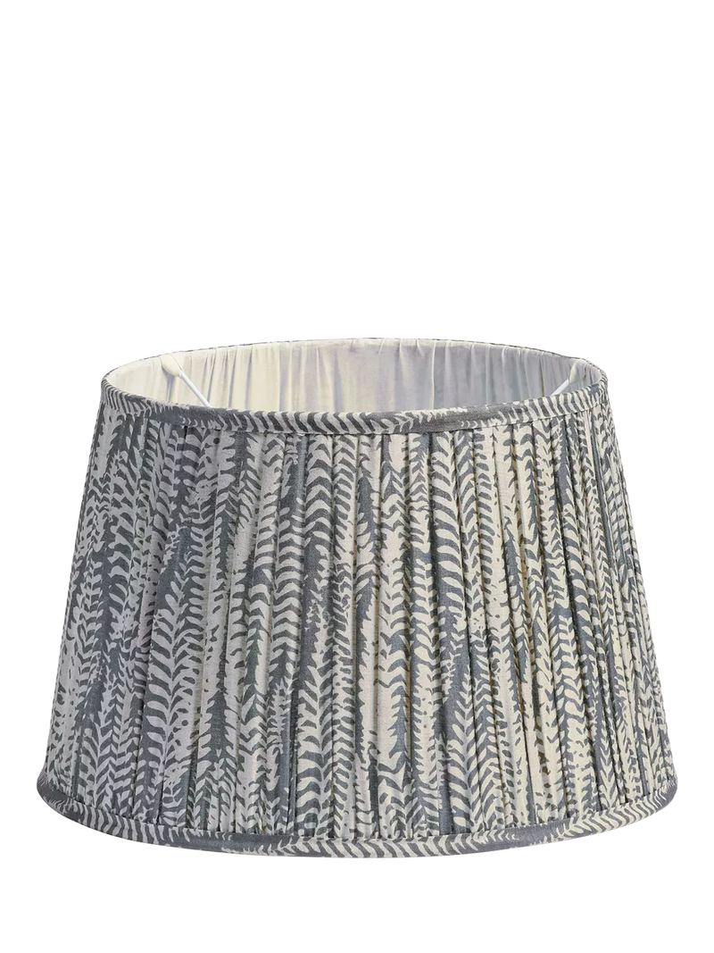 OKA Elemeri pleat lampshade heron blue 35cm - British product