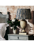 OKA Elemeri pleat lampshade heron blue 35cm - British product
