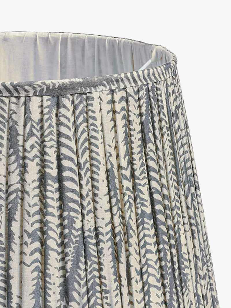 OKA Elemeri pleat lampshade heron blue 35cm - British product