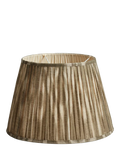 OKA Lillian Ikat Pleat lampshade olive 45cm (British brand)
