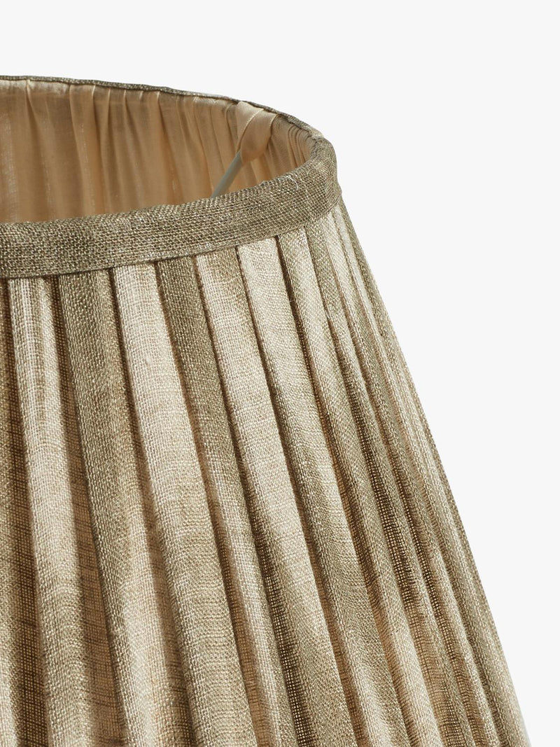OKA Lillian Ikat Pleat lampshade olive 45cm (British brand)