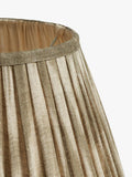 OKA Lillian Ikat Pleat lampshade olive 45cm (British brand)