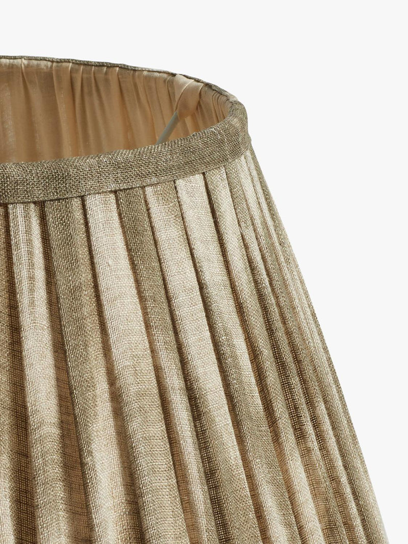 OKA Lillian Ikat Pleat Lampshade olive 50cm - British product