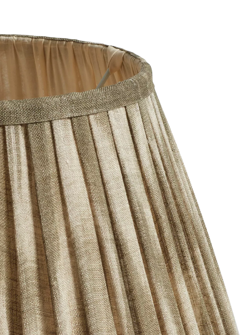 OKA Lillian Ikat Pleat Lampshade olive 50cm - British product