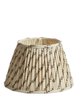 John Lewis OKA Delen Leaf Pleat Drum Lampshade Spruce 35cm- Buy online at McGrocer