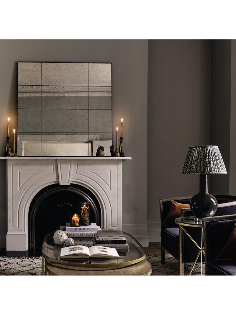 OKA square wall mirror antiqued glass 120x120cm - British product