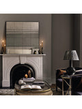 OKA square wall mirror antiqued glass 120x120cm - British product