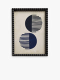 OKA Dera framed abstract bobble prints 48x36cm, imported from the UK