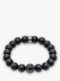 THOMAS SABO Rebel at Heart black obsidian sterling silver bracelet (British brand)