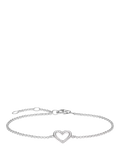 THOMAS SABO sterling silver heart bracelet with cubic zirconia, UK version