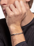 THOMAS SABO woven leather bracelet black silver (British brand)