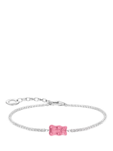John Lewis THOMAS SABO x HARIBO Goldbear Bracelet, Silver/Pink- Buy online at McGrocer