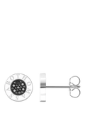 THOMAS SABO cubic zirconia stud earrings silver black, imported from the UK