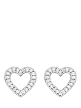 John Lewis THOMAS SABO Heart Stud Earrings Silver- Buy online at McGrocer