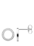 THOMAS SABO cubic zirconia circle stud earrings silver, UK version