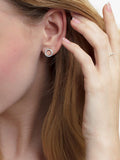 THOMAS SABO cubic zirconia circle stud earrings silver, UK version