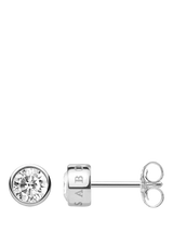 John Lewis THOMAS SABO Cubic Zirconia Stud Earrings Silver- Buy online at McGrocer