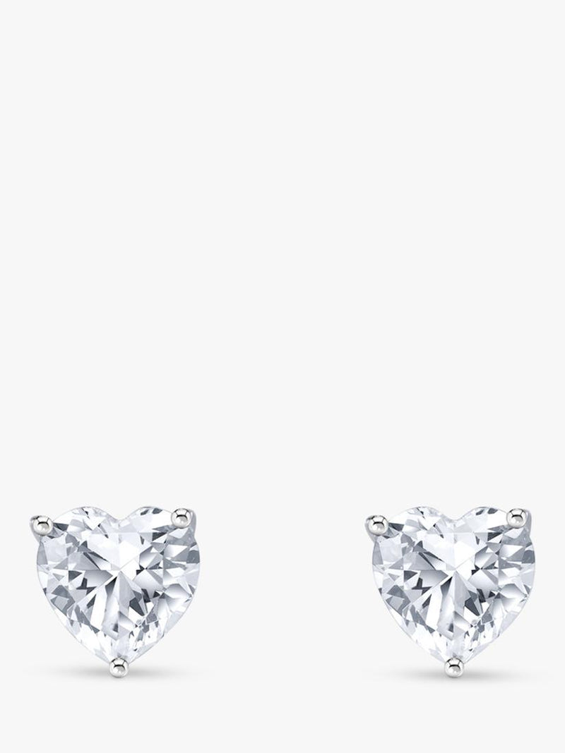 Thomas Sabo cubic zirconia heart stud earrings sterling silver, imported from the UK