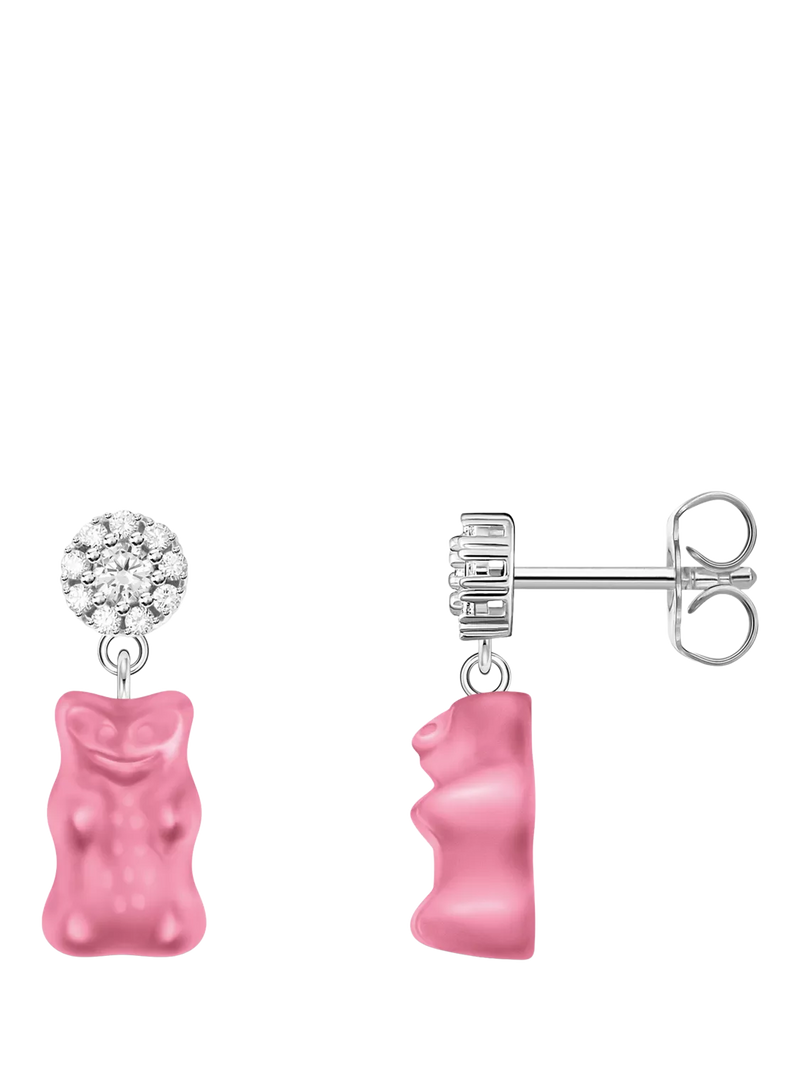 THOMAS SABO Goldbear pink stud earrings sterling silver (British brand)