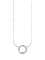 John Lewis THOMAS SABO Glam & Soul Cubic Zirconia Circle Pendant Necklace, Silver- Buy online at McGrocer