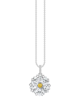 John Lewis THOMAS SABO Lovely Daisy Zirconia Pendant Necklace Silver- Buy online at McGrocer