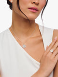 THOMAS SABO daisy zirconia pendant necklace in silver (British brand)