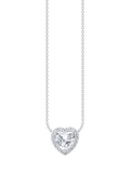 THOMAS SABO heart cubic zirconia pendant necklace silver, imported from the UK