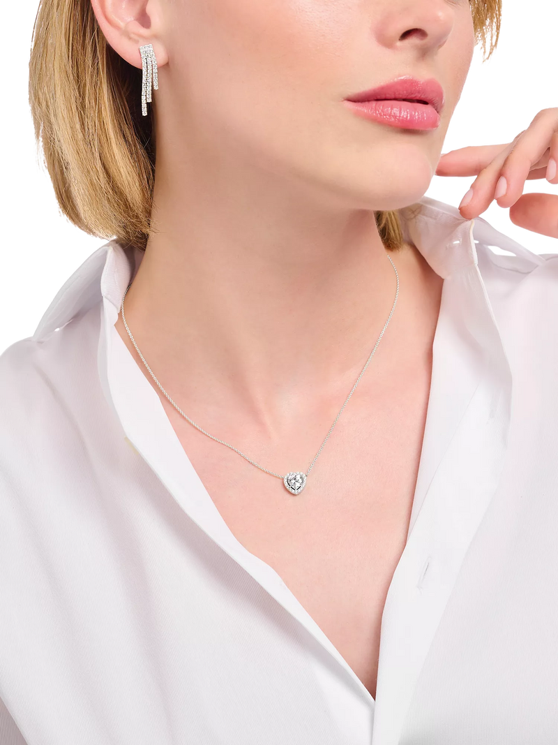 THOMAS SABO heart cubic zirconia pendant necklace silver, imported from the UK