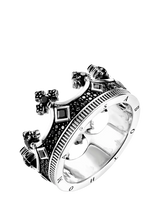 John Lewis THOMAS SABO Men's Zirconia Crown Ring - Silver- Buy online at McGrocer