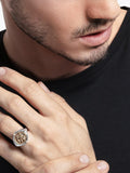 THOMAS SABO lucky charm signet ring 19mm silver gold, UK version