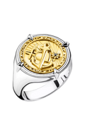 THOMAS SABO Unisex Lucky Charm Signet Ring Silver/Gold W19mm