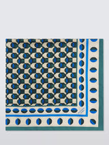 John Lewis Weekend MaxMara Printed Silk Square Scarf, Dark Green, 90x90cm- Buy online at McGrocer