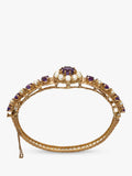 Vintage Fine Jewellery bangle 9ct gold cultured pearl amethyst - British product
