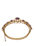 Vintage Fine Jewellery bangle 9ct gold cultured pearl amethyst - British product