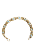 Vintage Fine Jewellery 9ct gold blue topaz gate bracelet - British product