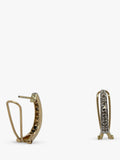 Vintage Fine Jewellery 9ct gold diamond hoop earrings 2.5g (British brand)