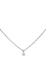 John Lewis Vintage Fine Jewellery 18ct White Gold 0.50ct Diamond Pendant Necklace- Buy online at McGrocer