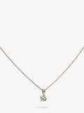 Vintage Fine Jewellery 18ct white gold diamond pendant 0.50ct - British product