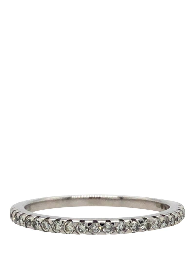 Vintage Fine Jewellery 18ct white gold 21-stone diamond ring, imported from the UK