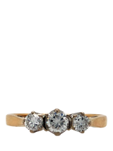 John Lewis Vintage Fine Jewellery Pre-loved 18ct Yellow and White Gold Diamond Ring UK Size P- Buy online at McGrocer