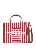 Marc Jacobs tote bag in True Red Multi stripe, imported from the UK
