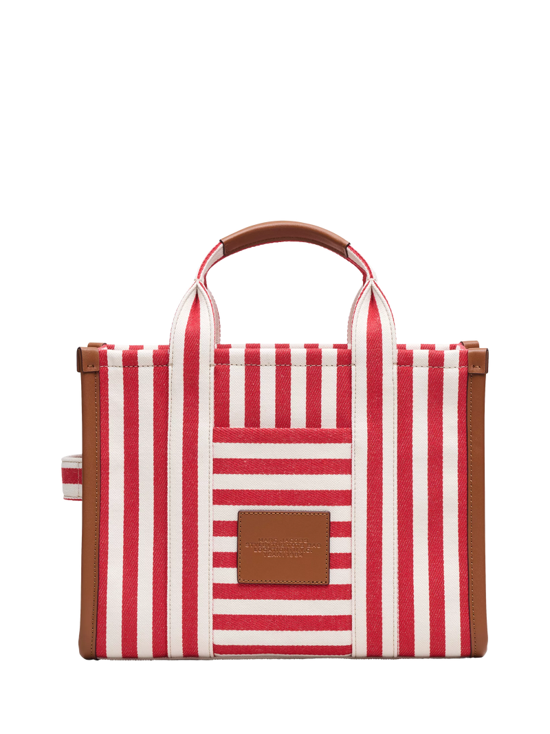 Marc Jacobs tote bag in True Red Multi stripe, imported from the UK