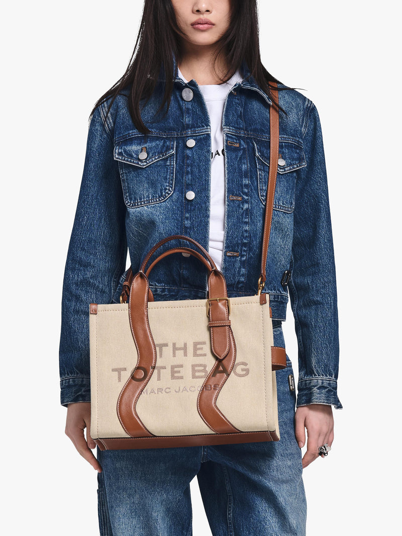 Marc Jacobs medium wavy tote bag in beige and argan oil, UK version