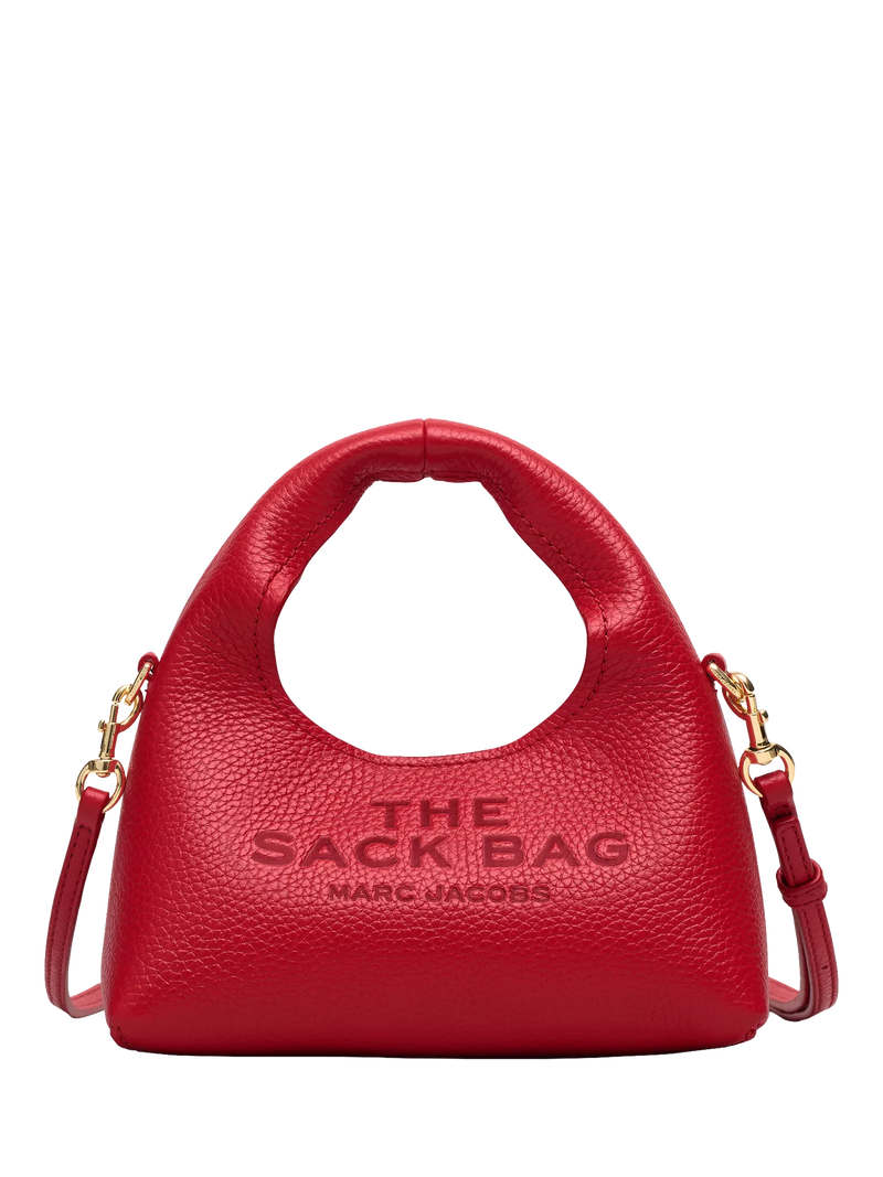 Marc Jacobs Micro Sack leather bag True Red, imported from the UK