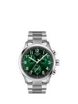 John Lewis Tissot Chrono L Men's Chronograph Watch, Green Dial Silver Bracelet- Buy online at McGrocer