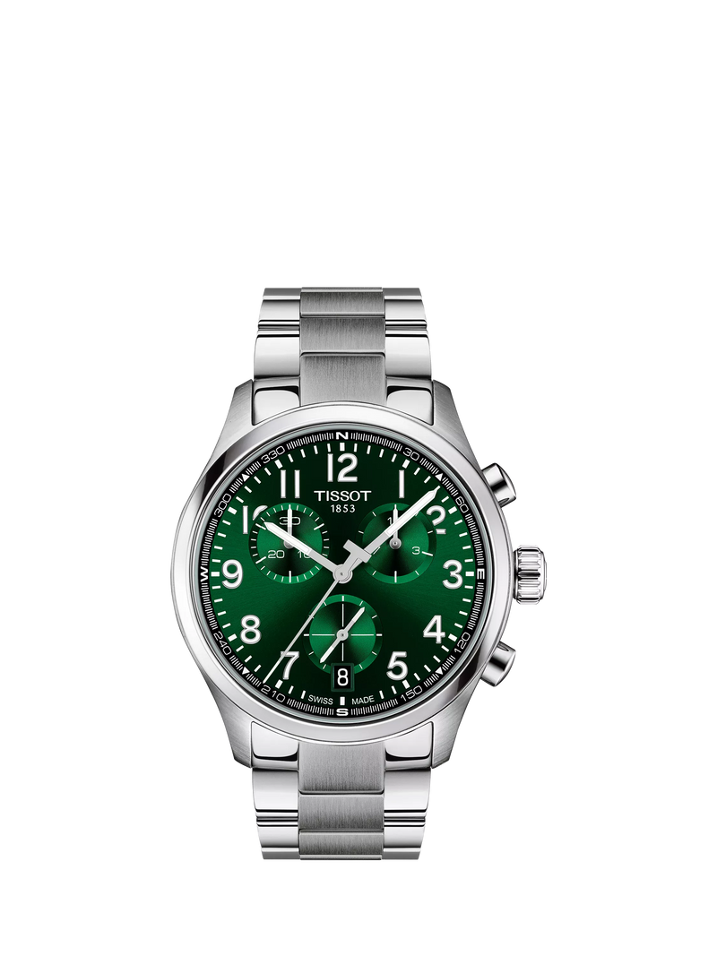 Tissot Chrono L watch green dial 42mm (British brand)
