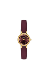 John Lewis Tissot Lovely Women's Round Leather Strap Watch, Burgundy- Buy online at McGrocer