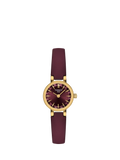 Tissot Lovely women's watch burgundy dial leather strap - British product