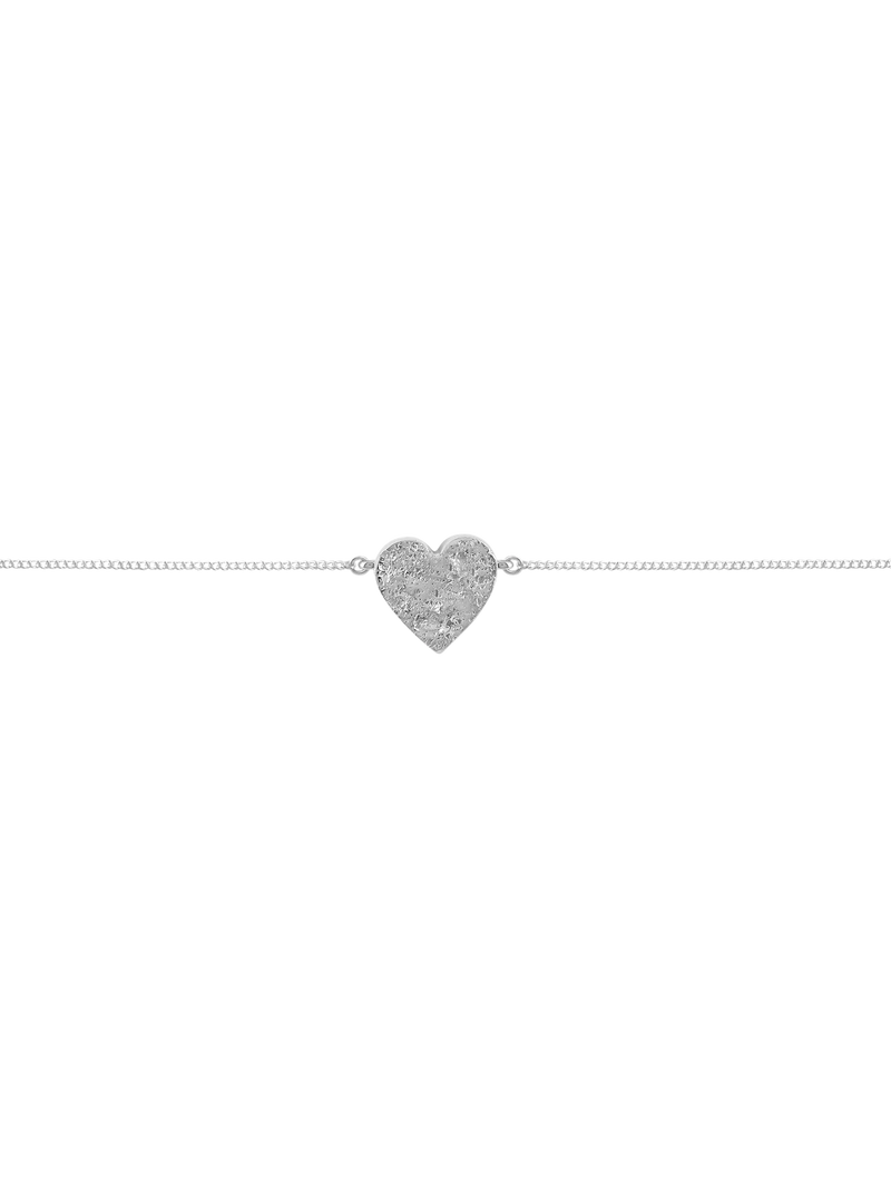 TUTTI heart pendant bracelet in silver with engravable heart (British brand)