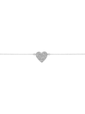 TUTTI heart pendant bracelet in silver with engravable heart (British brand)